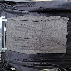 Grey Wool Pencil Skirt